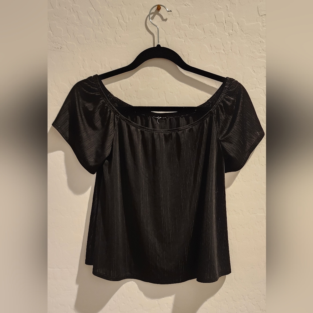 Black babydoll blouse